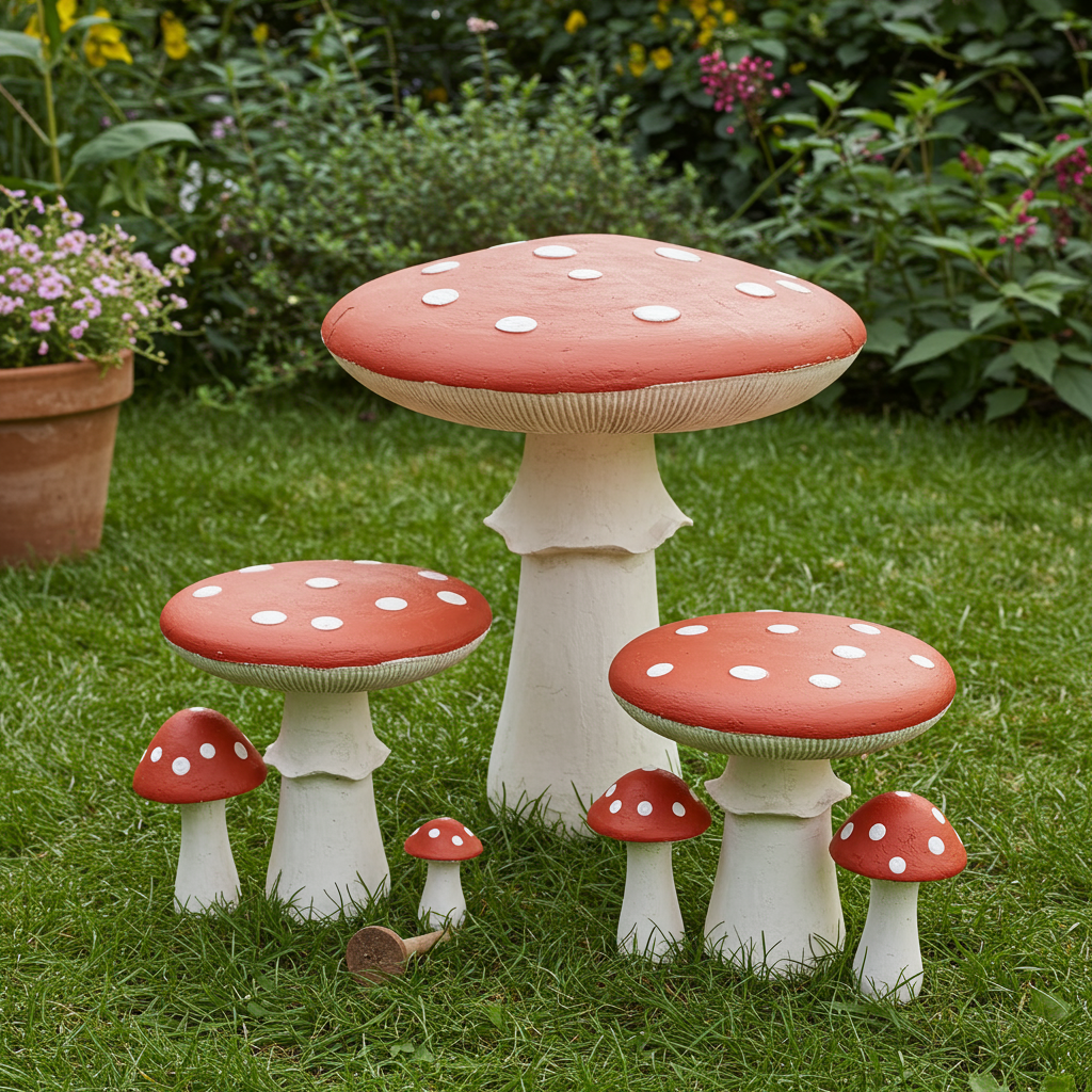 3. Toadstool Garden Stools
