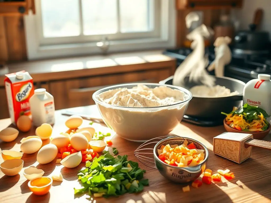 Ingredients for Simple Bisquick Quiche