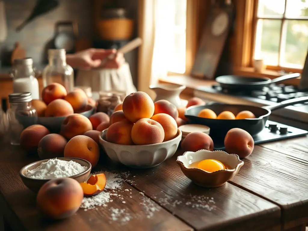 Key Ingredients for Southern Tennessee Peach Pudding