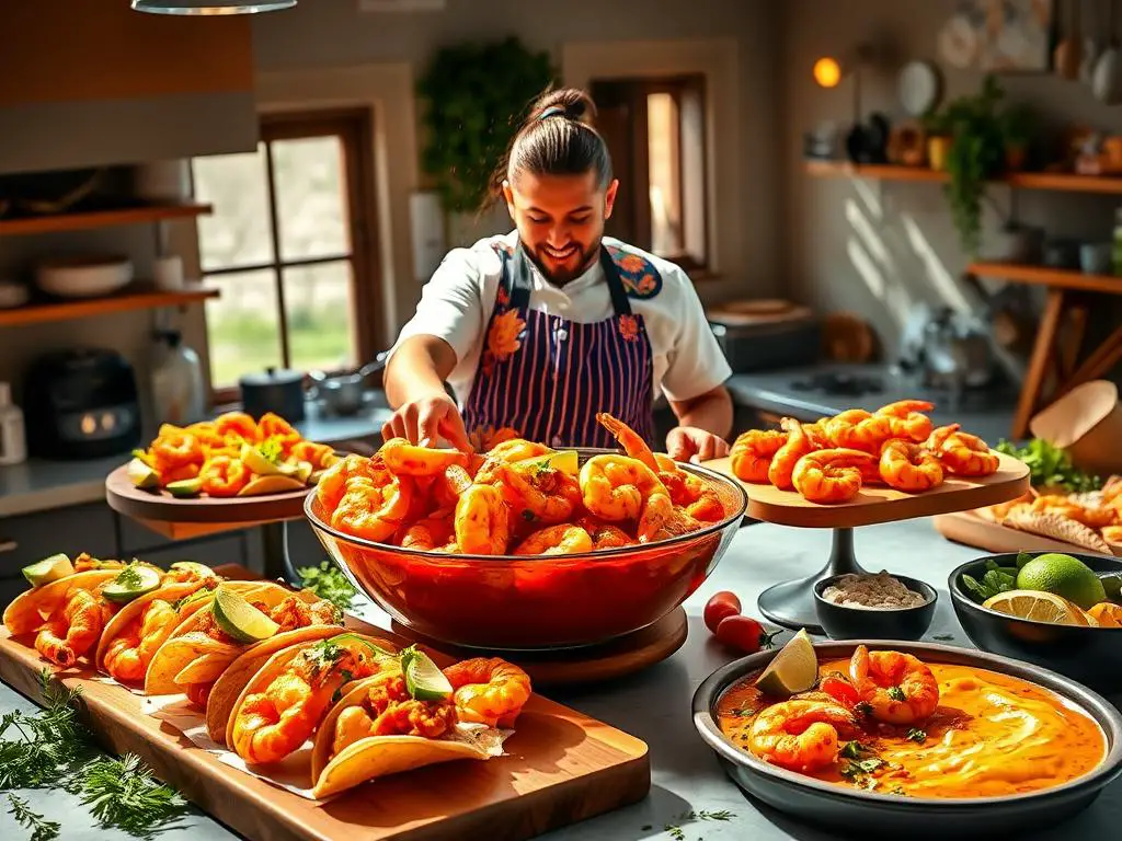 Variations of Spicy Buffalo Shrimp