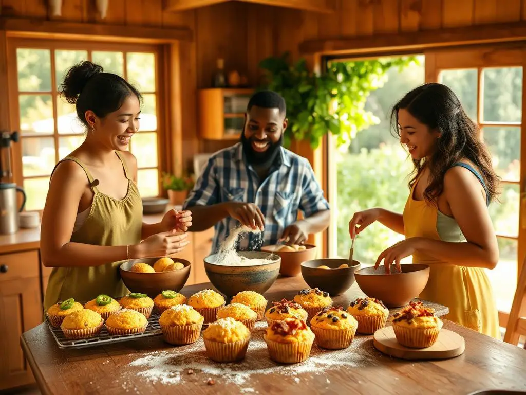 Variations on Fluffy Cornbread Muffins