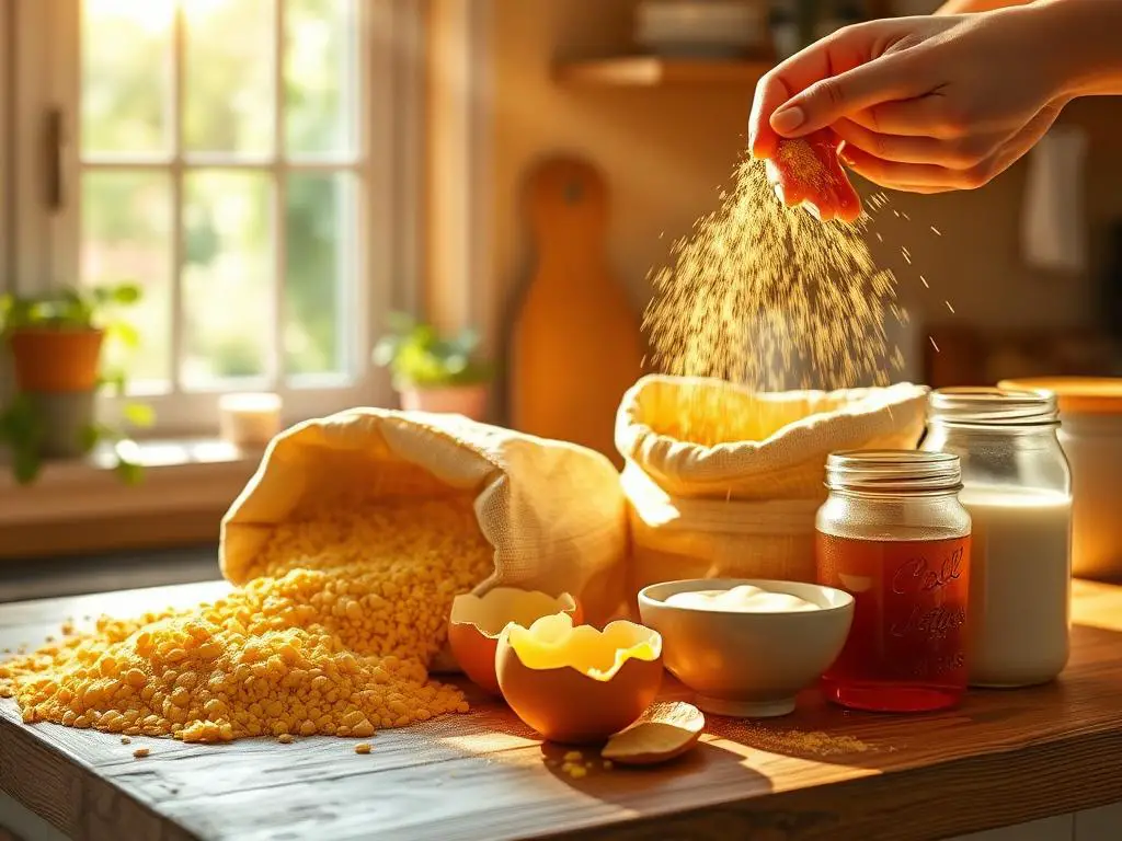 Key Ingredients for Fluffy Cornbread Muffins