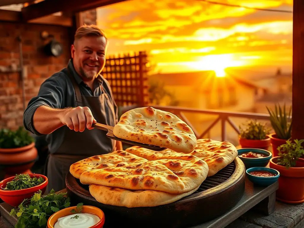 Cooking Naan on the Grill