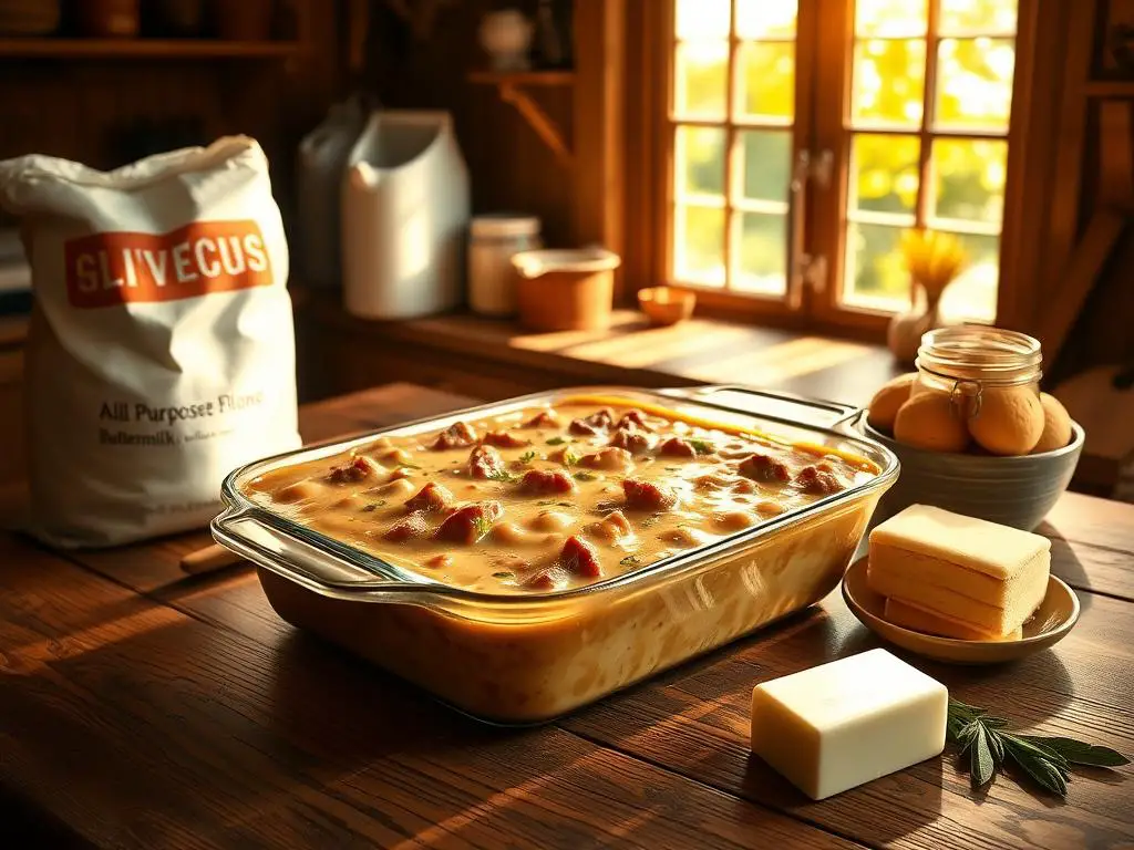 Key Ingredients for a Biscuit and Gravy Casserole