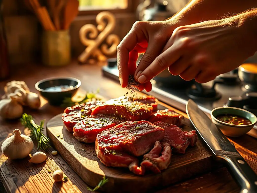 Preparing the Steak Bites
