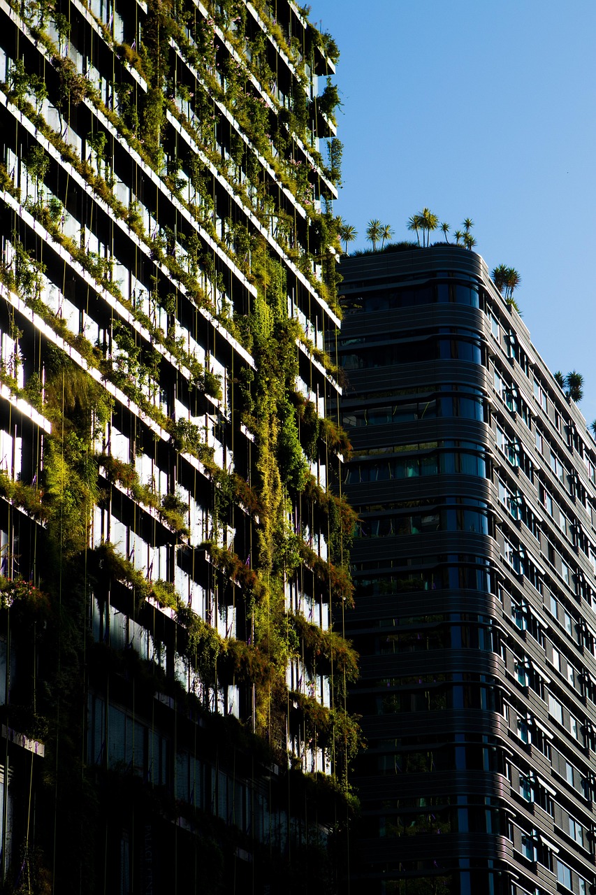architecture building skyscraper plants green nature modern hanging garden garden