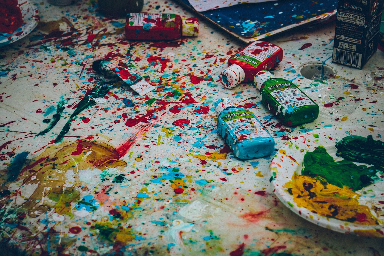 brush color colors colours craft messy motley paint painting palette splatter messy messy messy messy messy