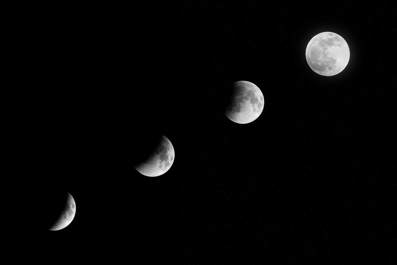moon nature moon phases night sky sky