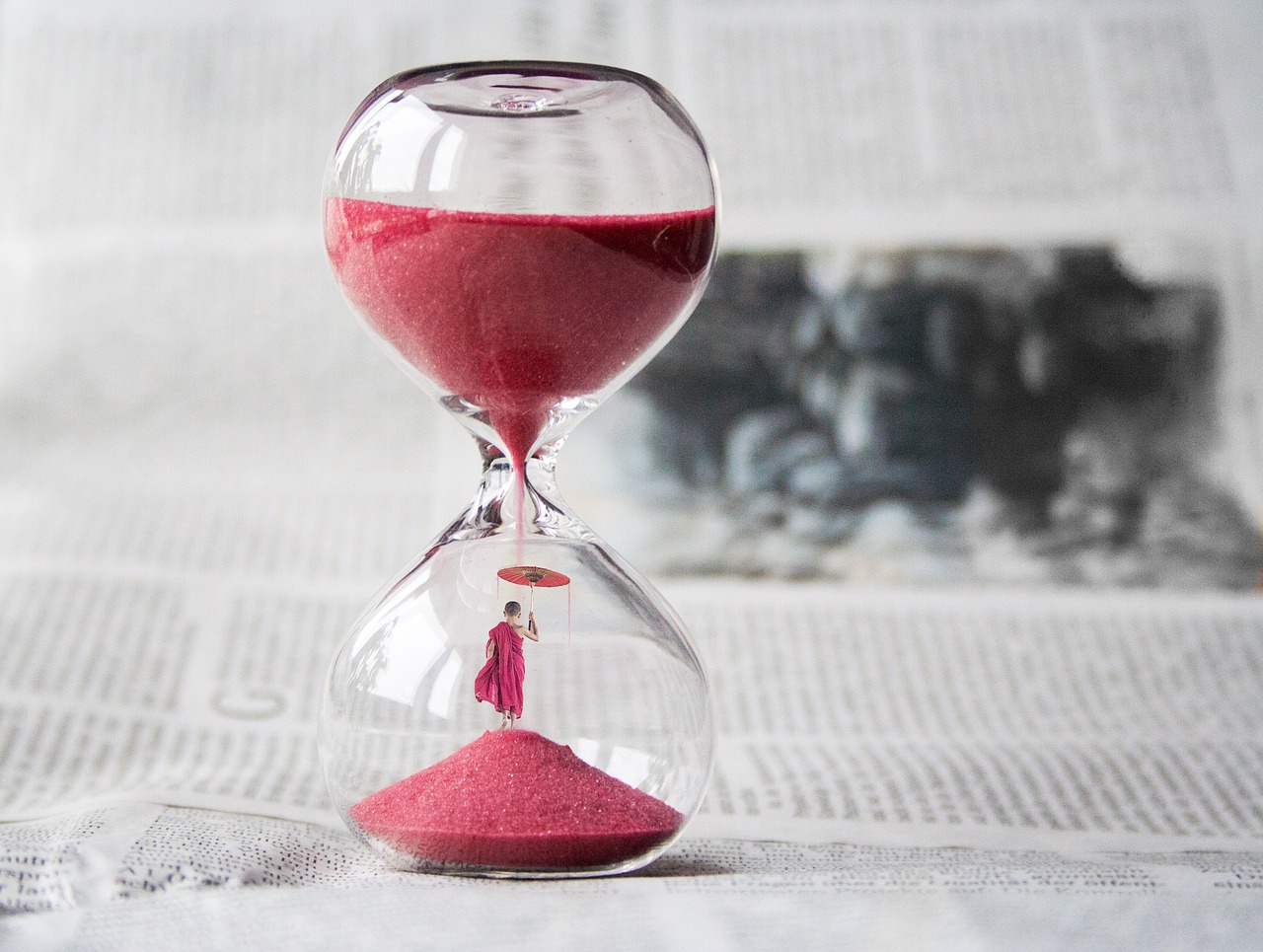 hourglass time monk buddhist spirituality religion buddhism time time time time time