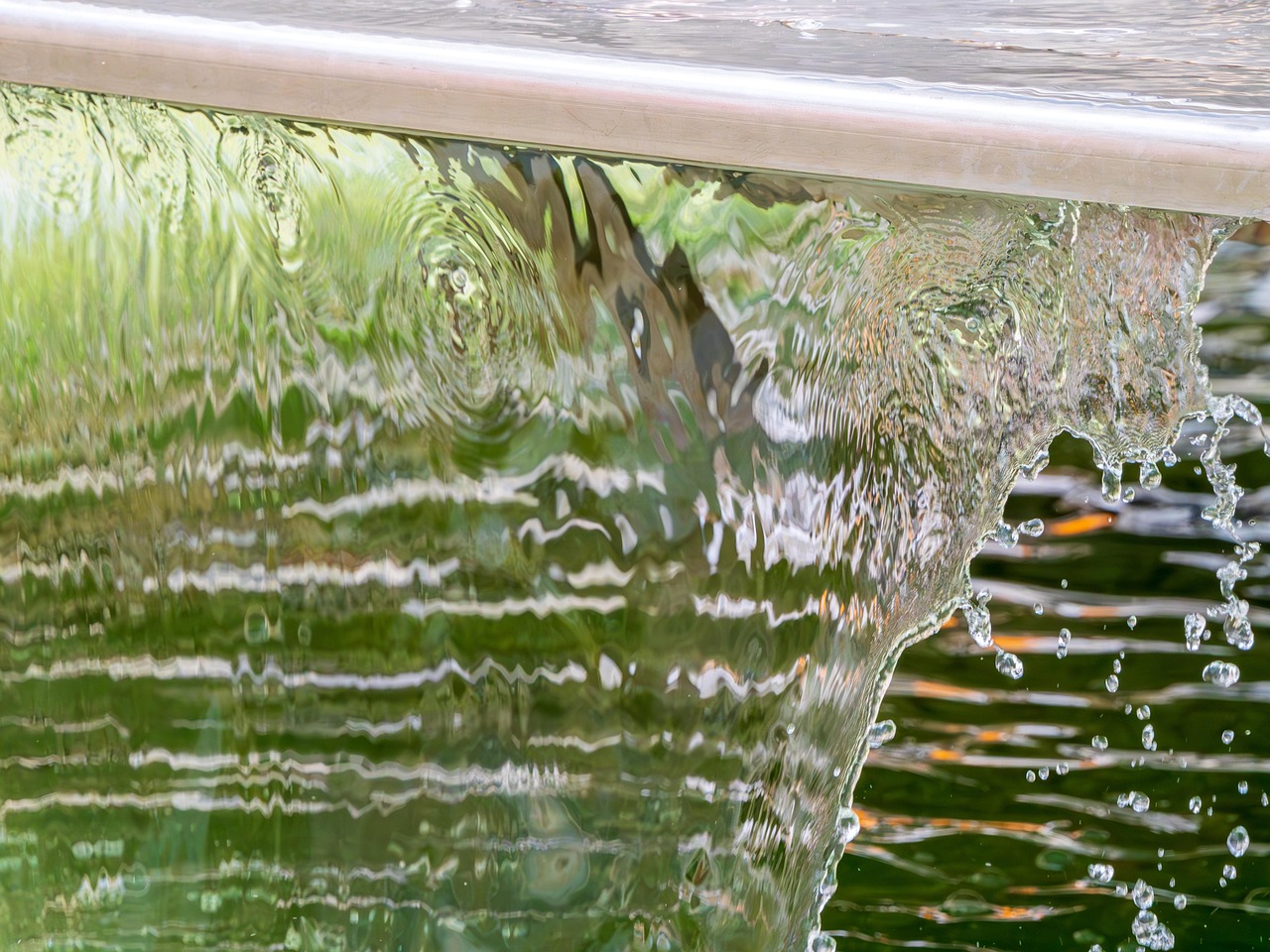 water feature nature fountain overflow water decoration flowing water