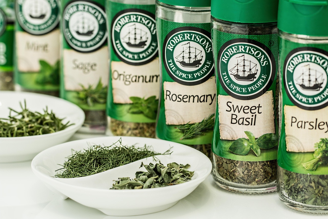 herbs flavoring ingredient seasoning aromatic culinary mint sage basil origanum marjoram thyme rosemary bottles herbs herbs herbs herbs herbs