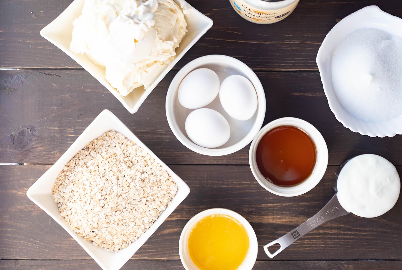 eggs cereals sugar ingredients maple syrup cream bowls maple syrup maple syrup maple syrup maple syrup maple syrup