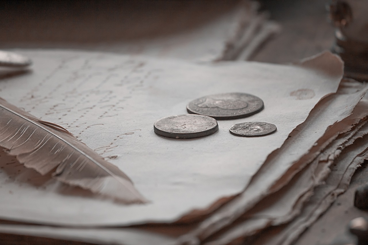 book coin money antic old paper feather money money money money money