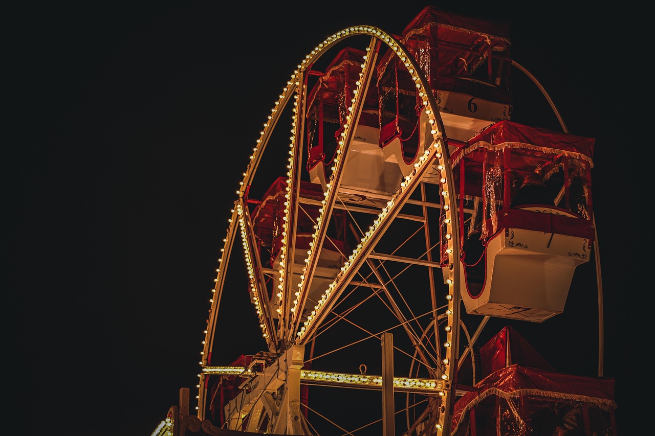 ferris wheel christmas market amusement park fair night golden red christmas ferris wheel fair christmas christmas christmas christmas christmas