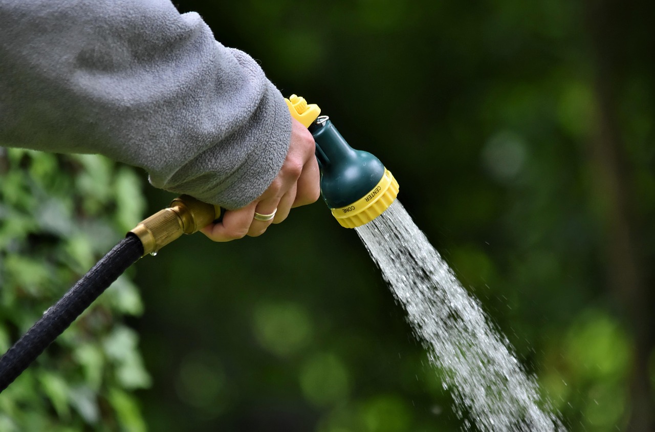 water jet shower nature to water water garden hand hose