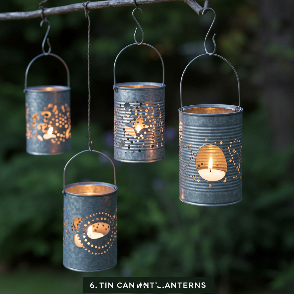 6. Tin Can Lanterns