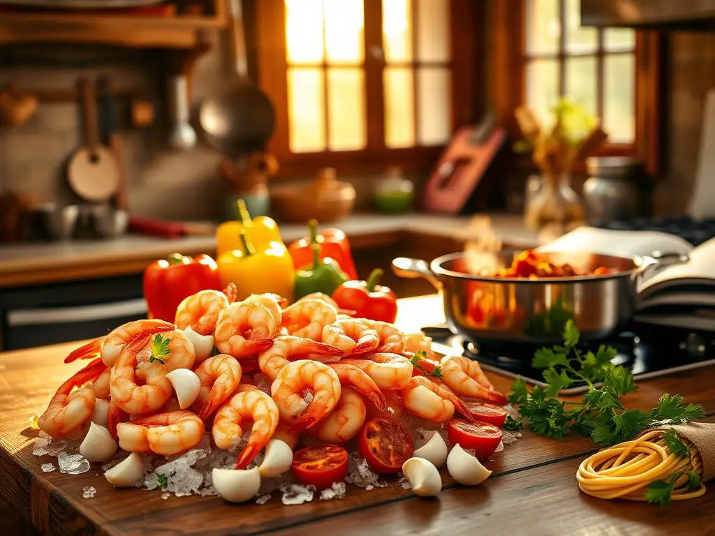 Key Ingredients for Cajun Shrimp Pasta with Sausage