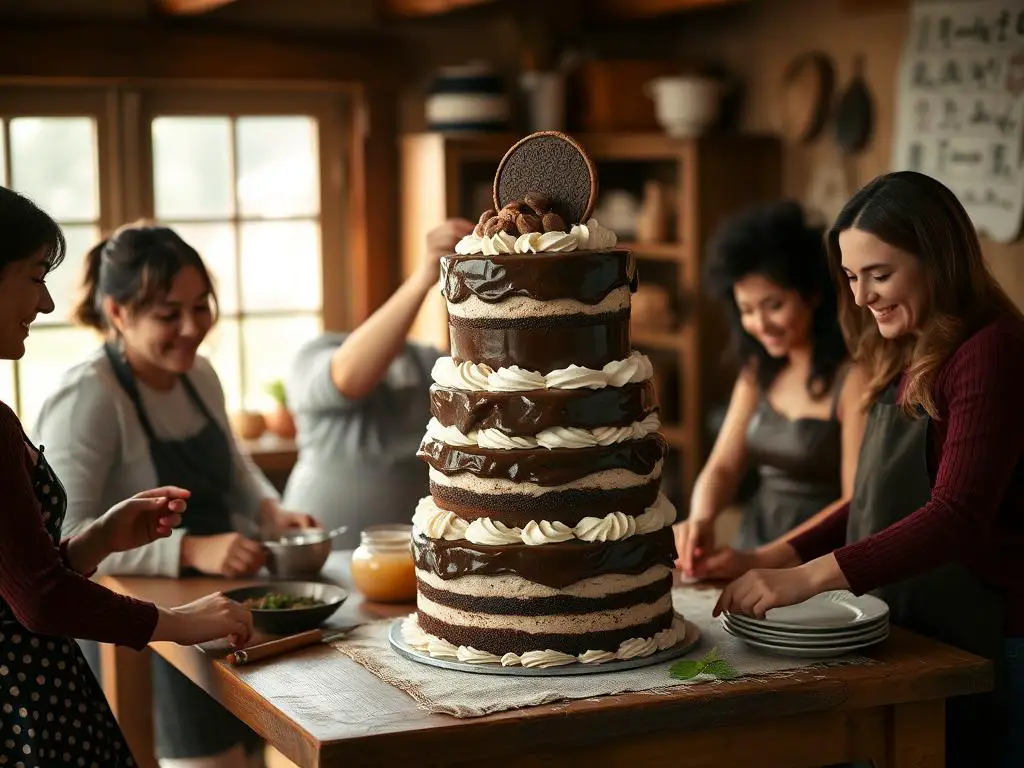 Assembling Your Chocolate Icebox Cake