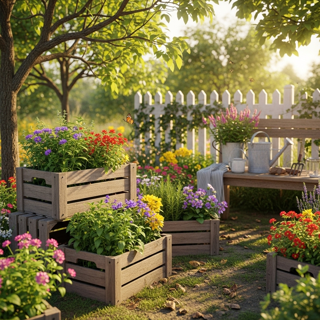 Using Wooden Crates: Rustic Charm and Functionality
