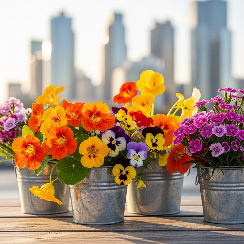 6. Edible Flower Buckets