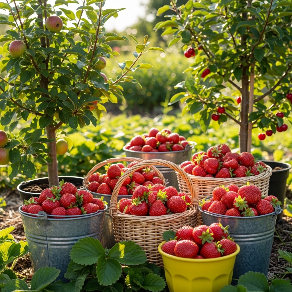 5. Fruit Bucket Garden
