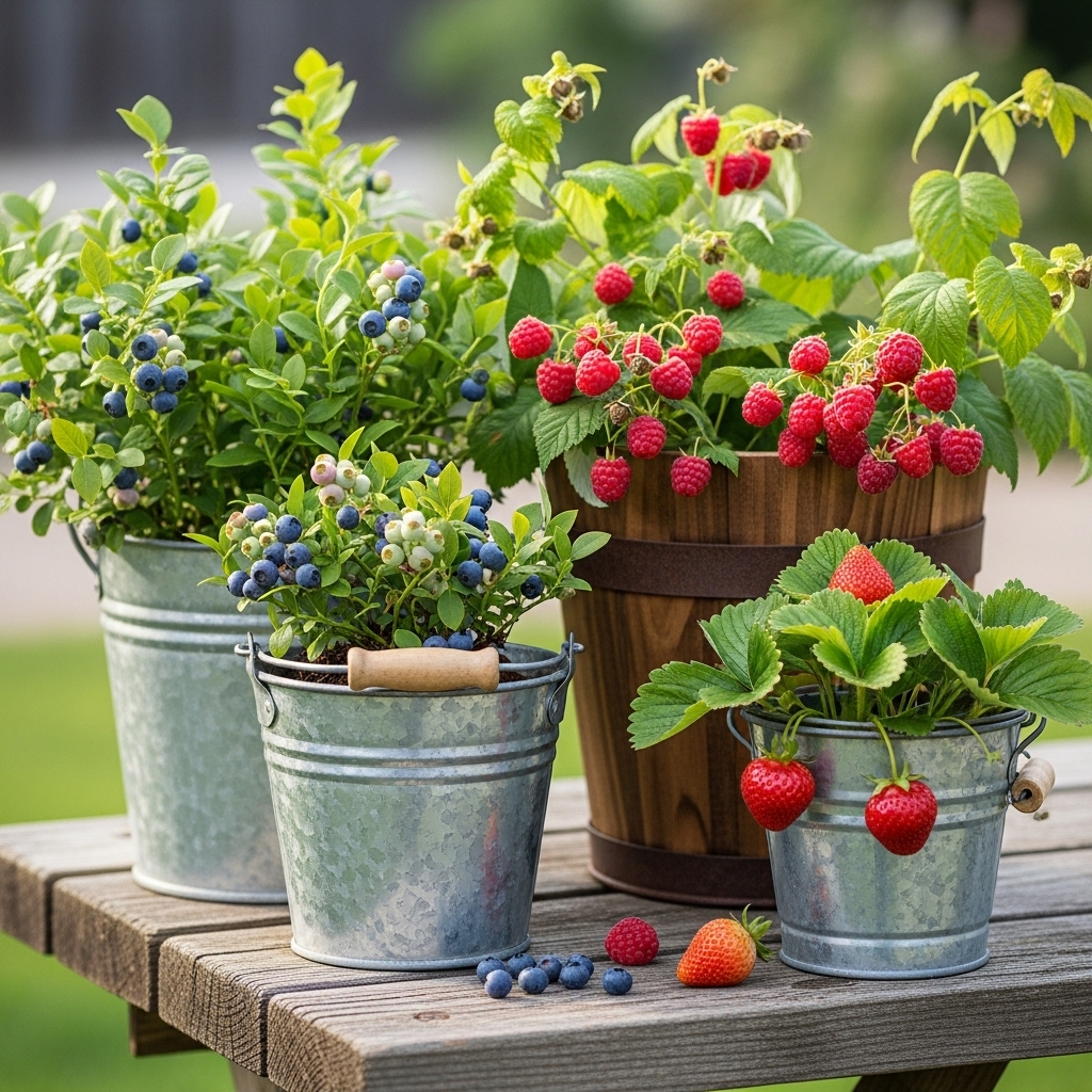 10. Bucket Berry Garden