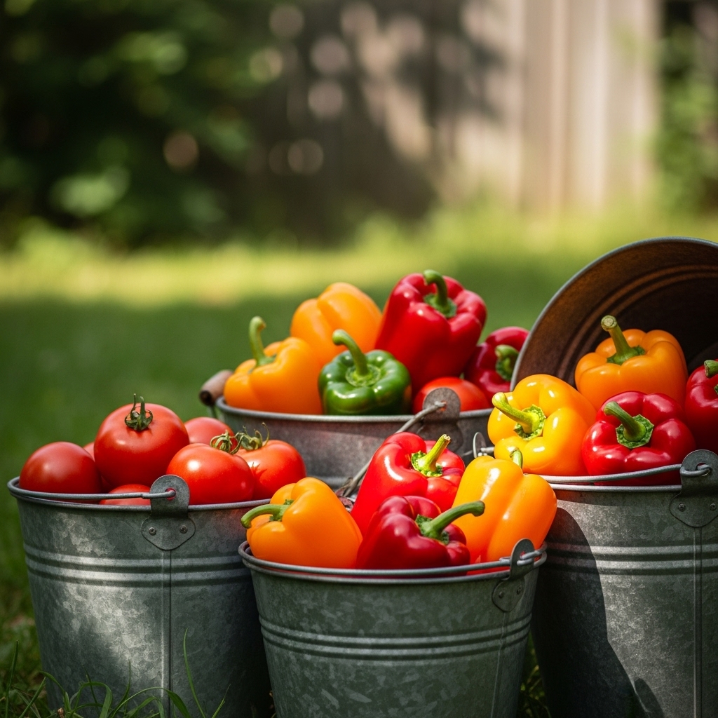 6. Vegetable Garden Buckets