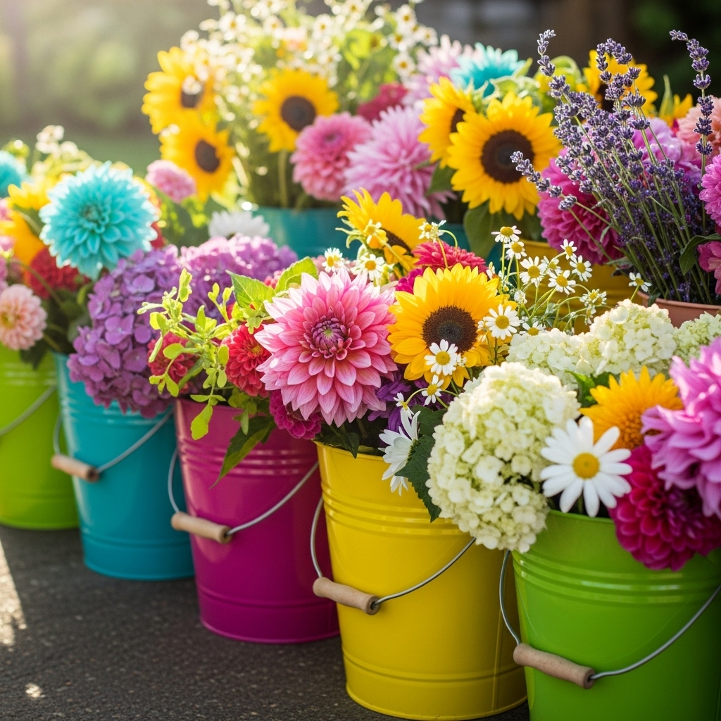 5. Repurposed Paint Buckets