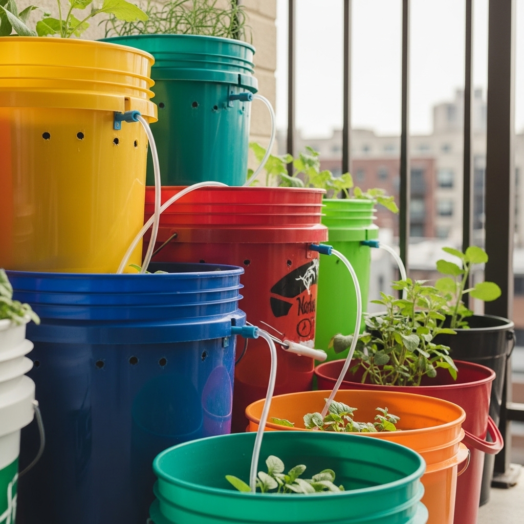 7. DIY Drip Irrigation Buckets