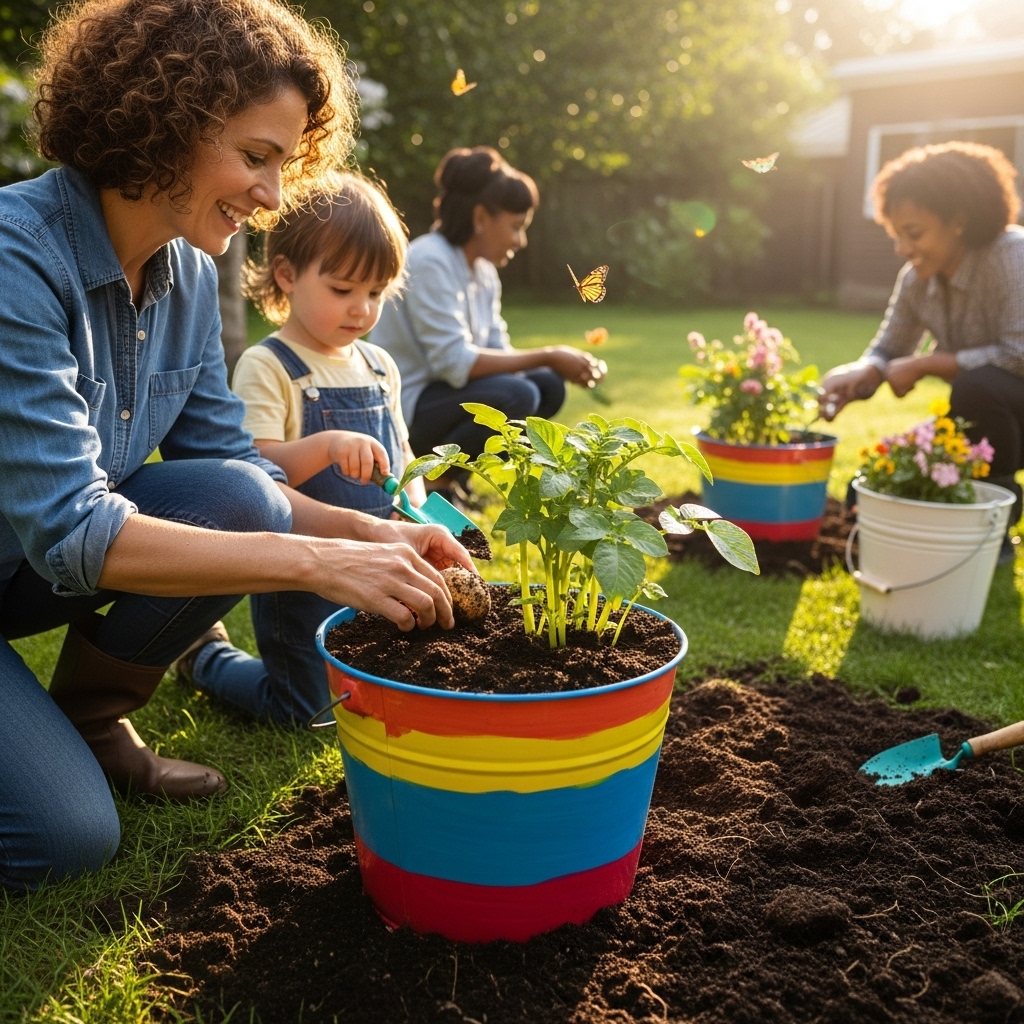 How to Plant Potatoes in a Bucket (Easy Container Method)
