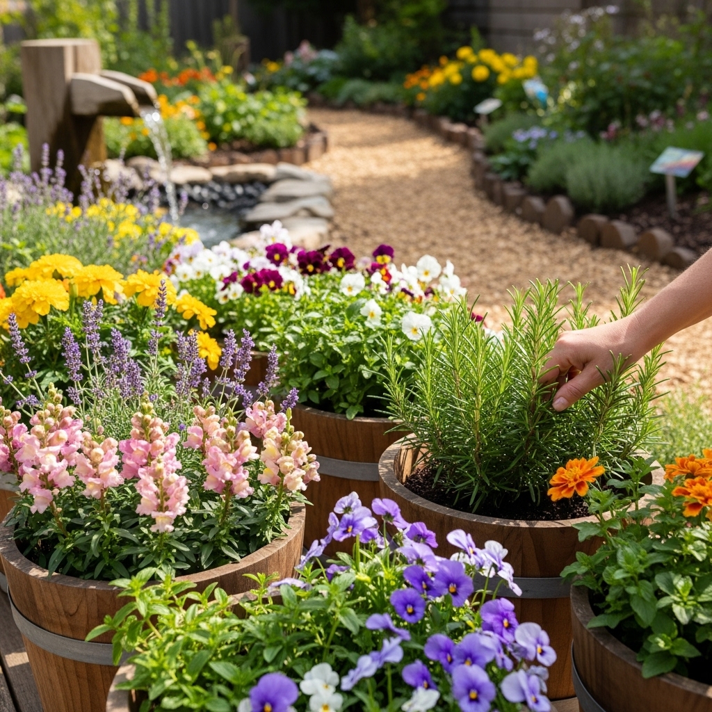 10. Sensory Bucket Garden