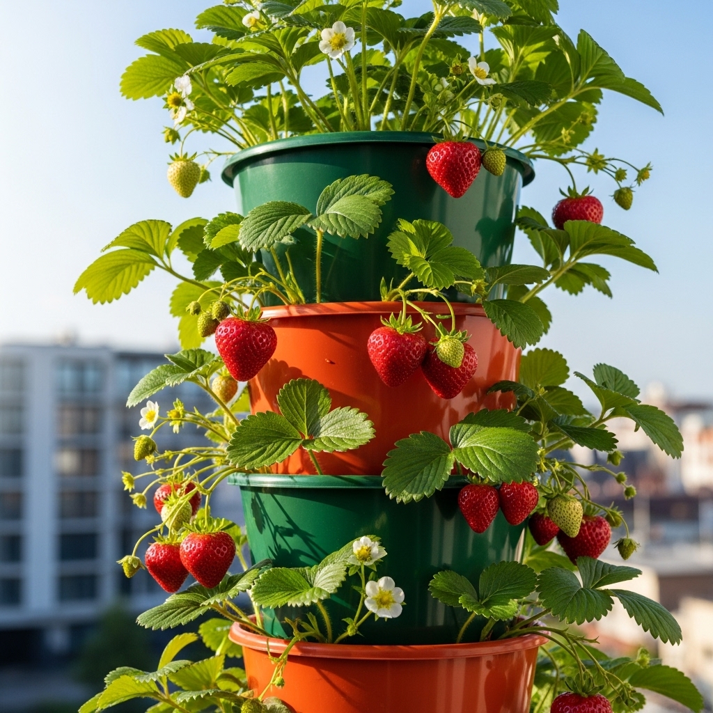 2. Vertical Strawberry Planters