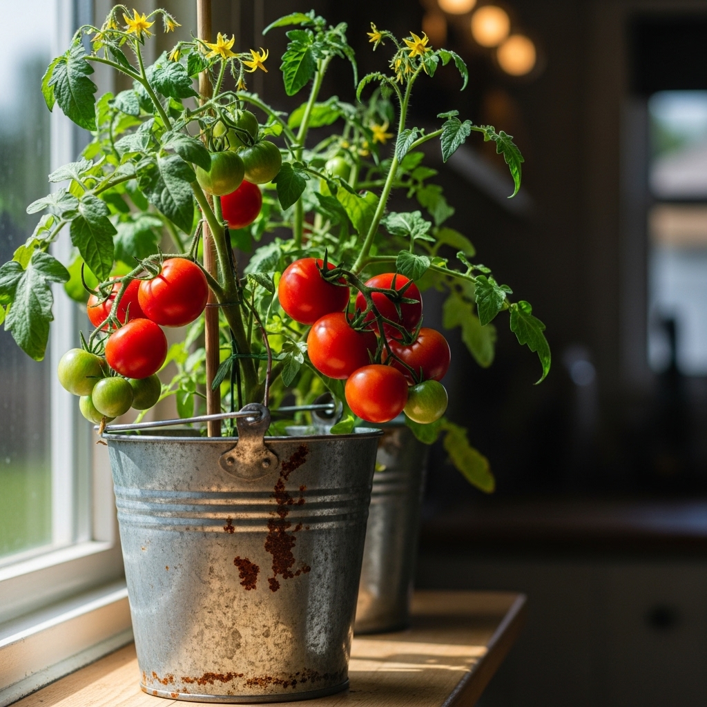 7. Indoor Tomato Garden