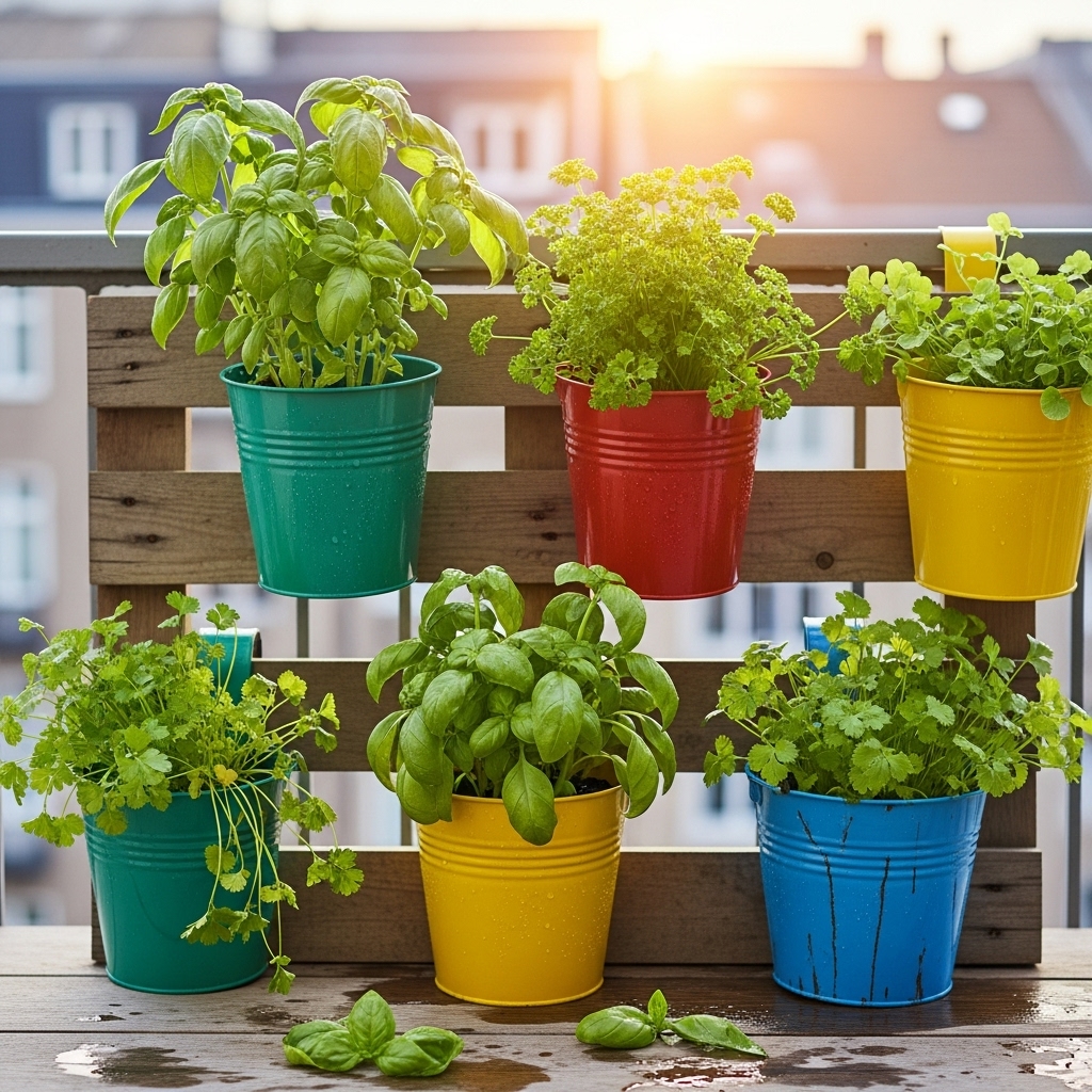 1. Herb Garden Buckets