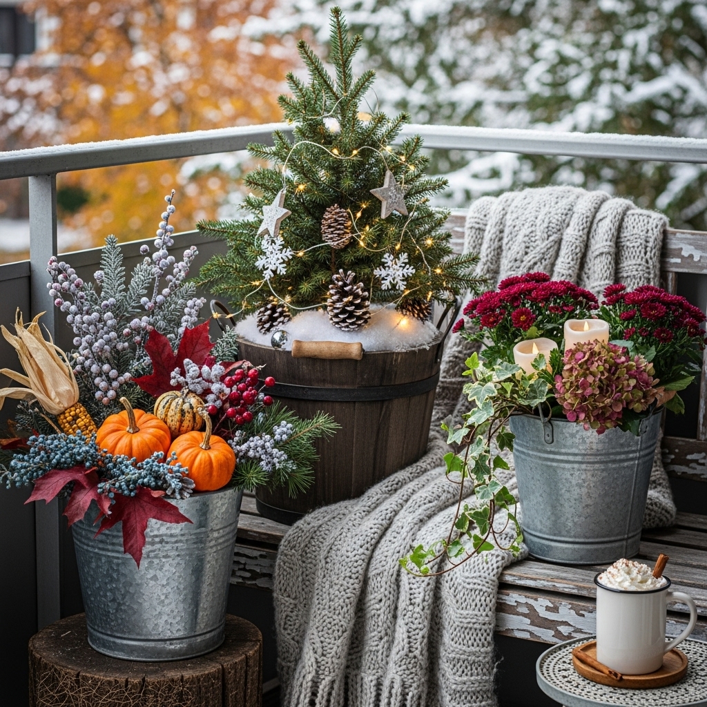 11. Seasonal Decor Buckets