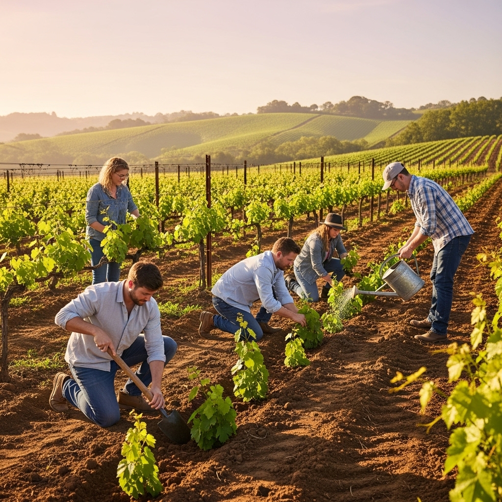 How to Plant Grapes (Beginner Vineyard Guide)