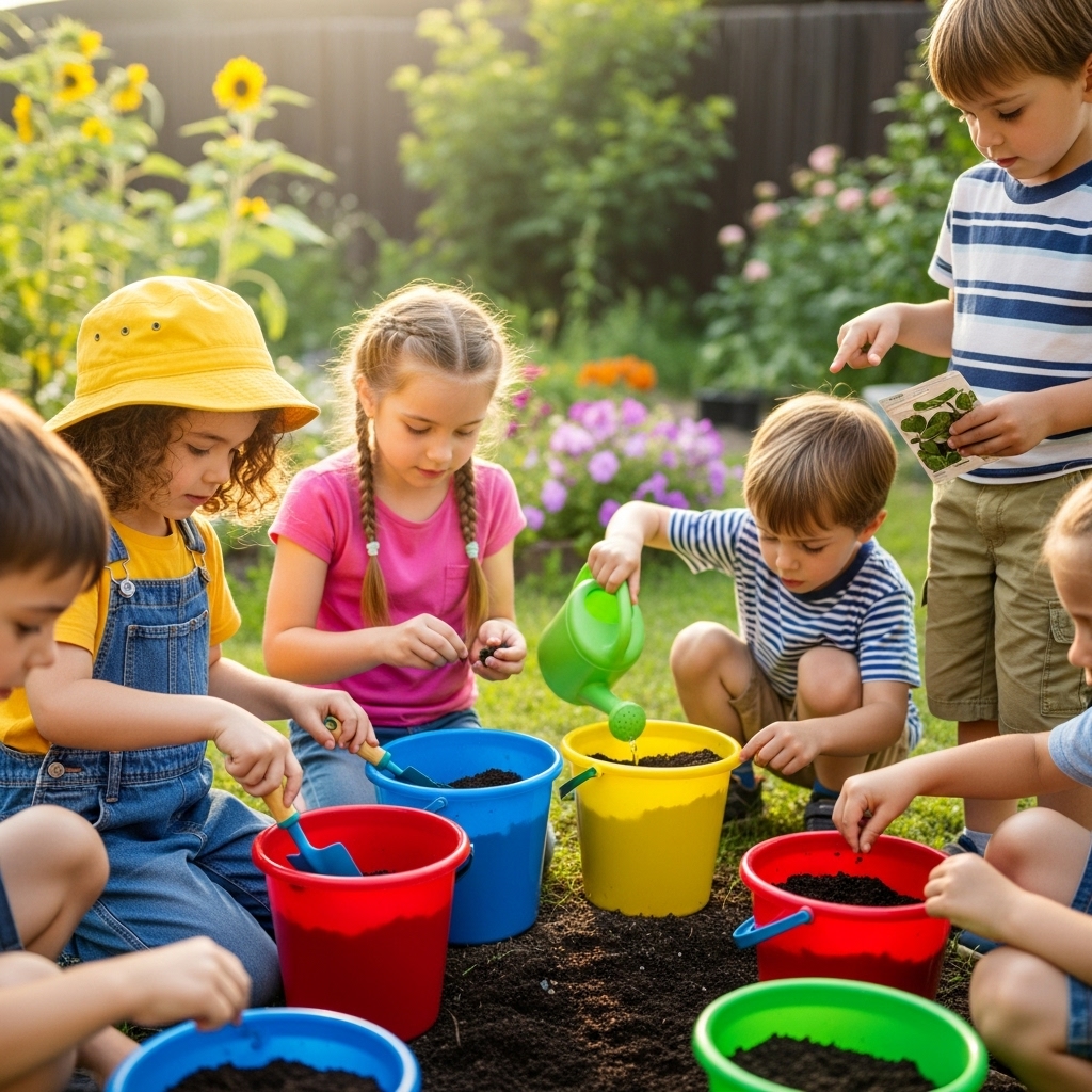 9. Bucket Garden for Kids