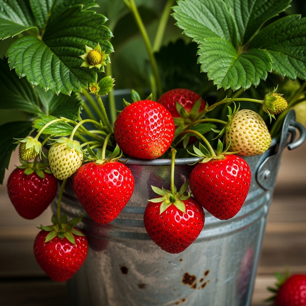 9. Strawberry Buckets