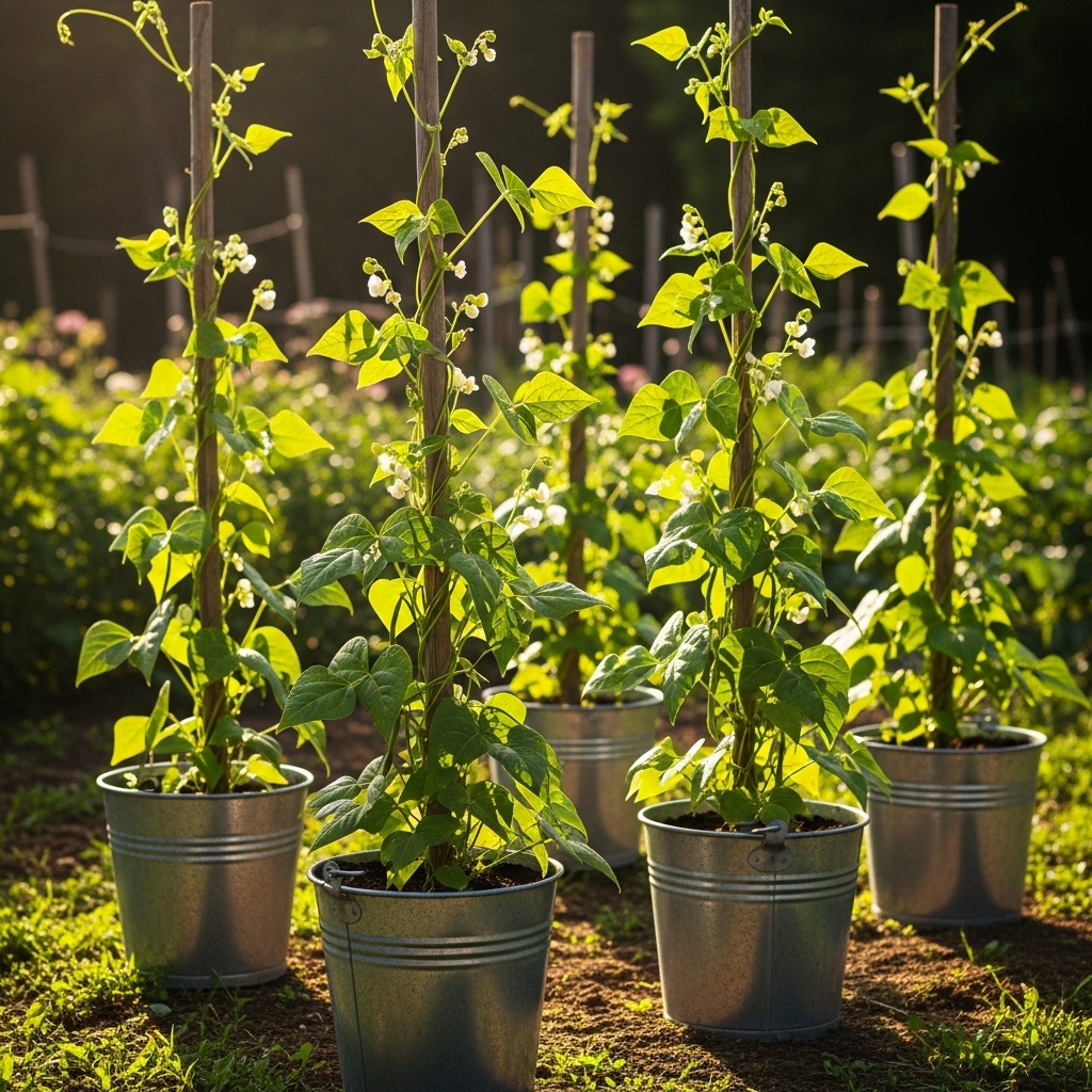9. Bean Pole Buckets