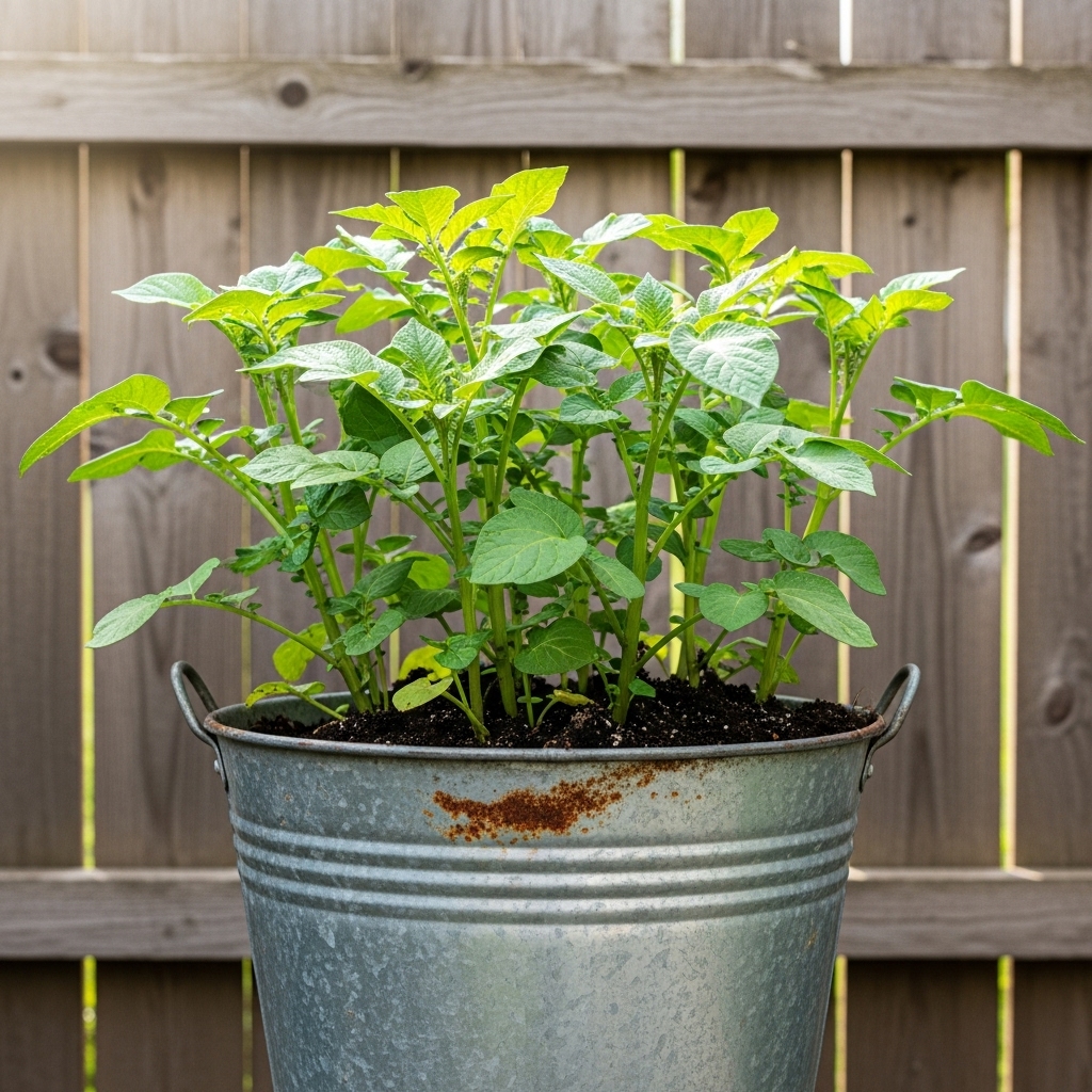 6. Container Potato Garden