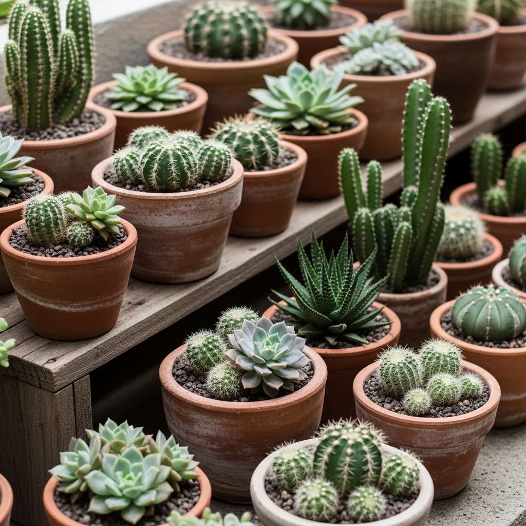 4. Succulent and Cactus Display