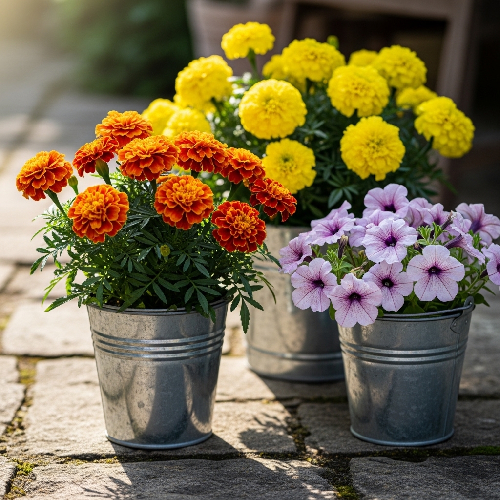 2. Flower Display Buckets