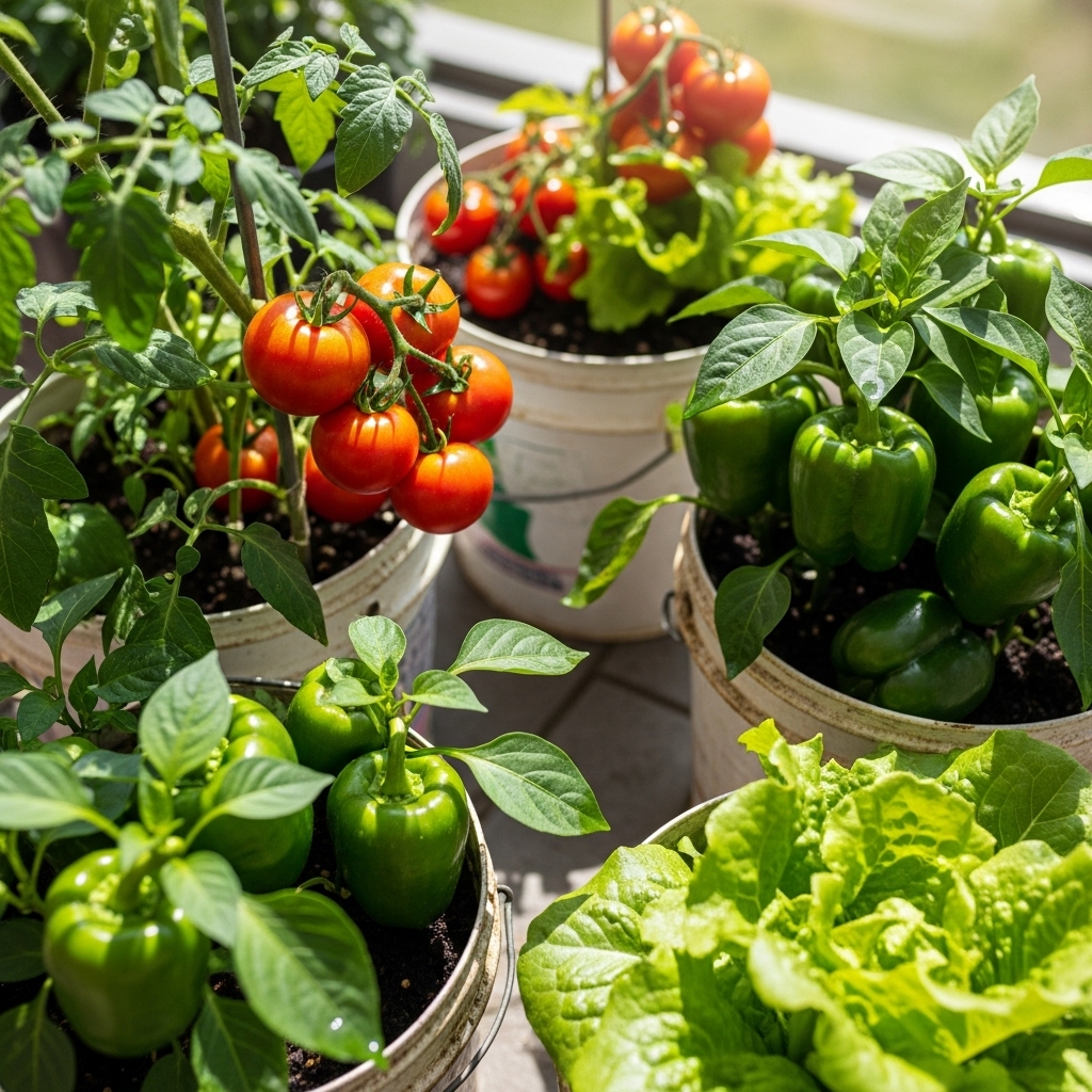 2. Vegetable Container Garden