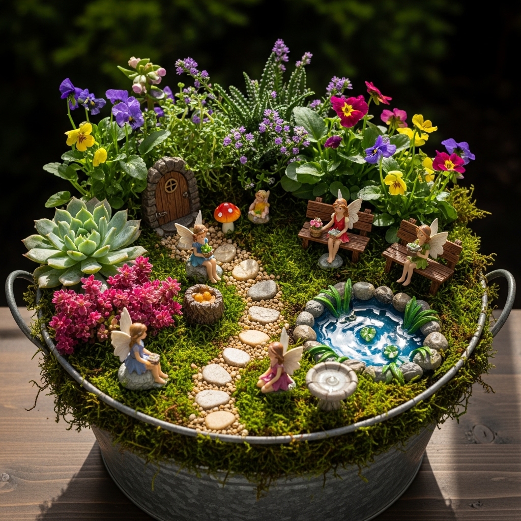 9. Decorative Fairy Garden