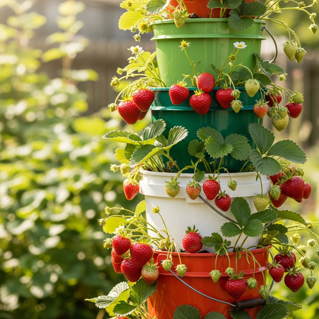 2. Vertical Strawberry Planters