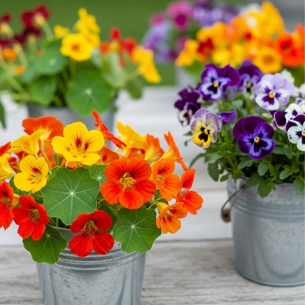 6. Edible Flower Buckets
