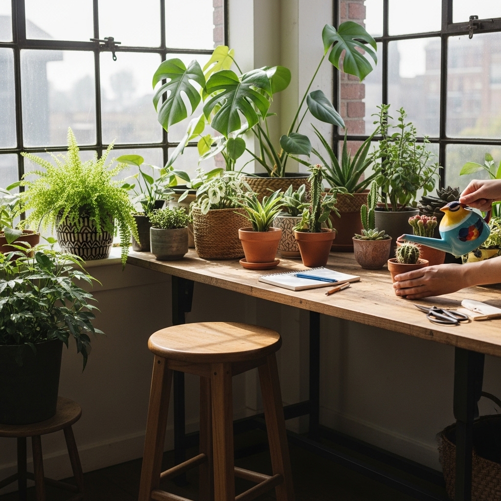 Plant Work Station With Stool: Best Setup Ideas