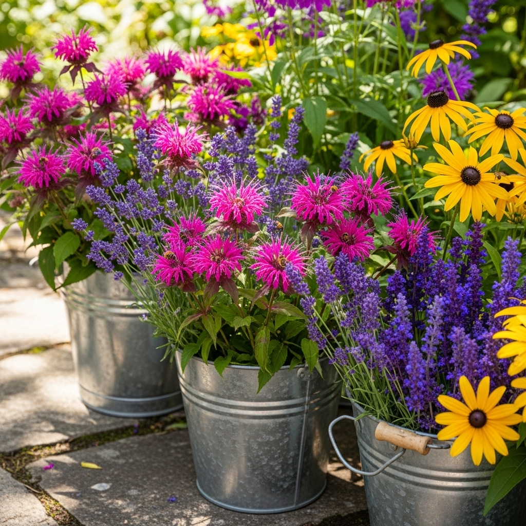 13. Pollinator-Friendly Buckets