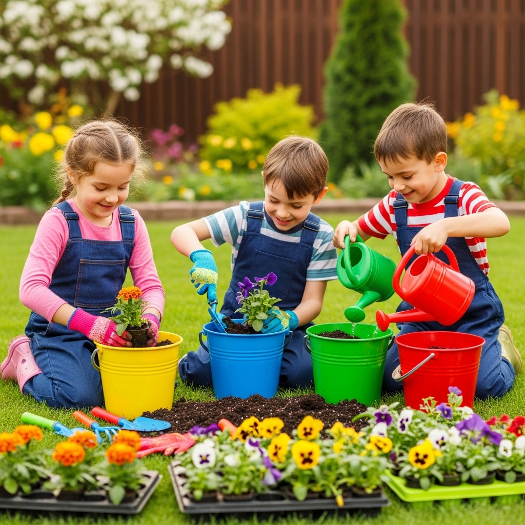 9. Kids’ Gardening Buckets