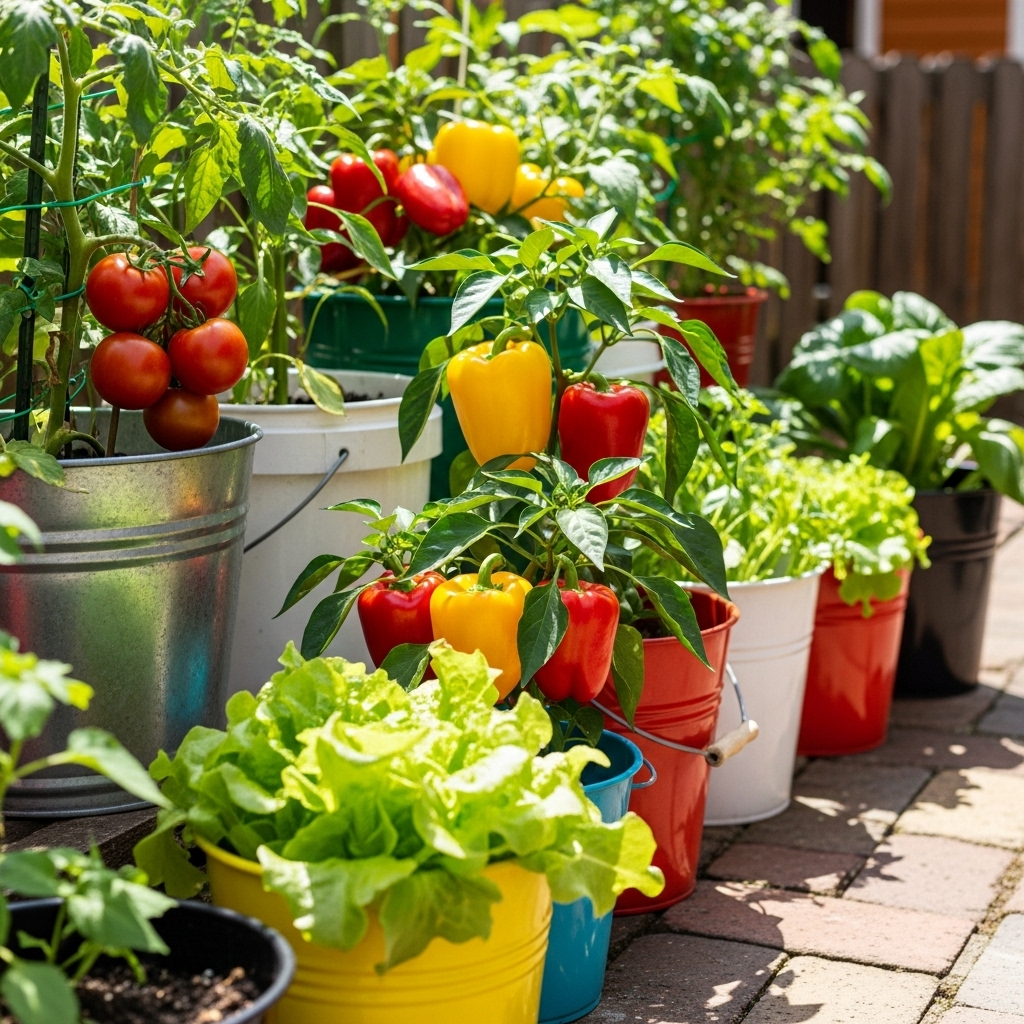 3. Vegetable Container Garden